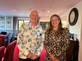 President Martyn with Cheryl Cottle-Hunkin